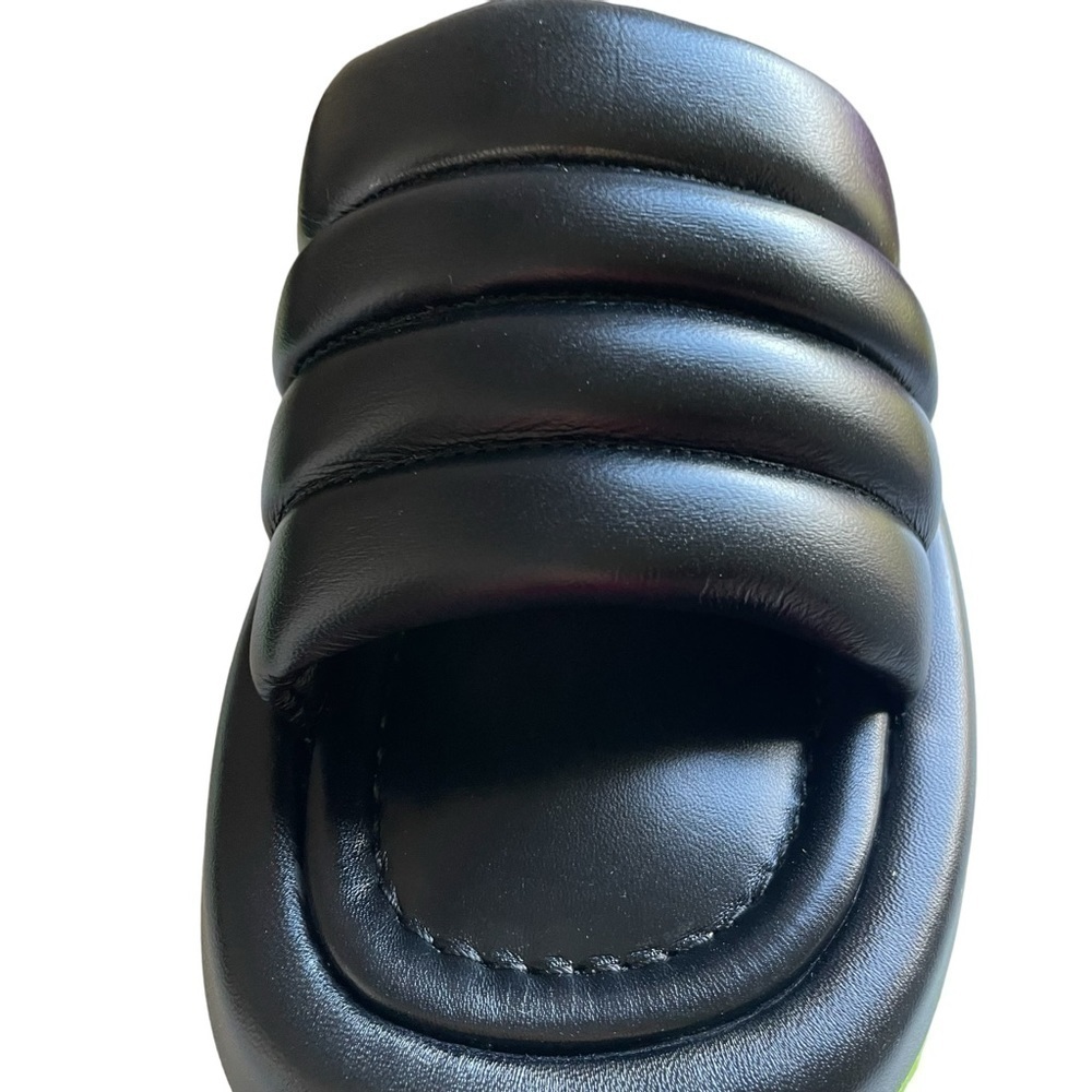 P448 Fergie Sandals Black Made in Italy NWT - Picture 9 of 15